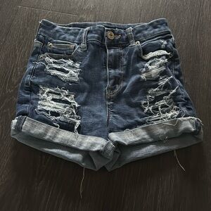 Dark blue jean shorts